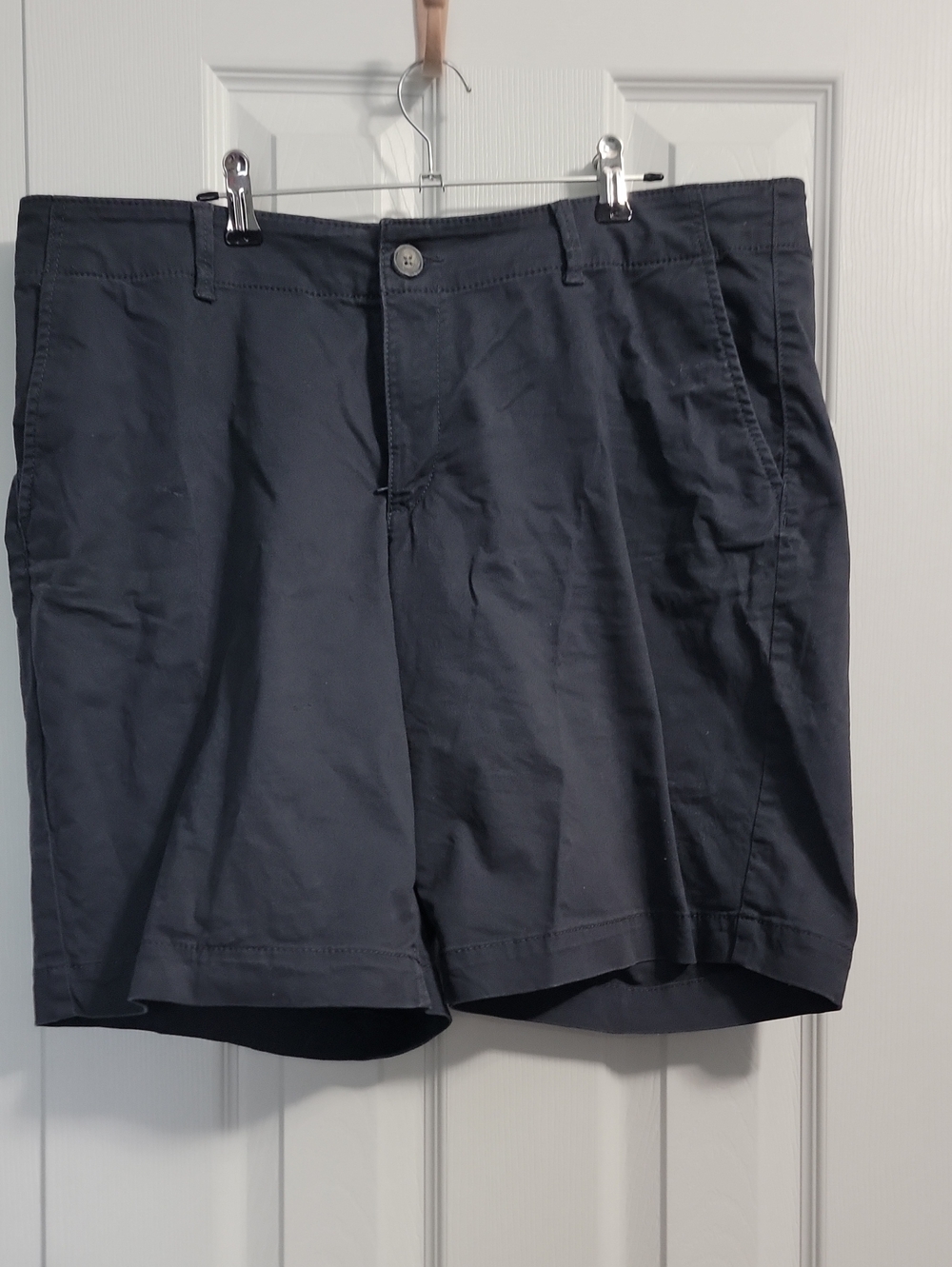 Loft Womens Gray Blue Casual Cotton Shorts